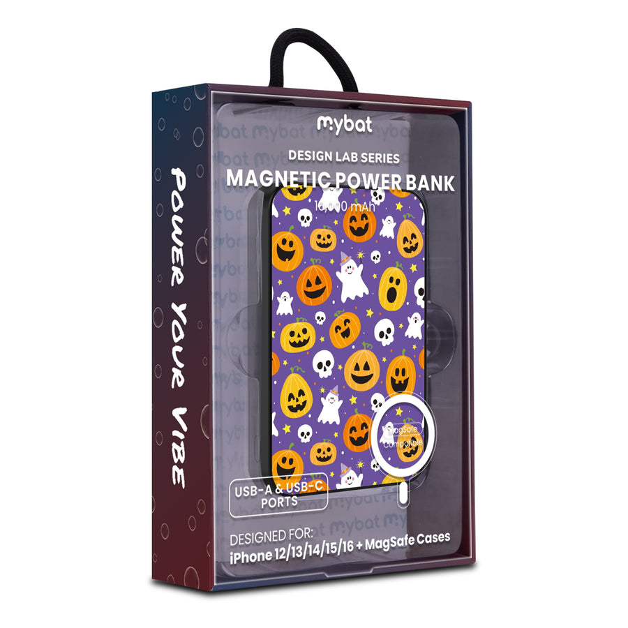 MyBat Design Lab 10000mAh Magnetic Wireless Power Bank - Black - Pumpkin Party - MPBBAT141-BK-404-9.jpg