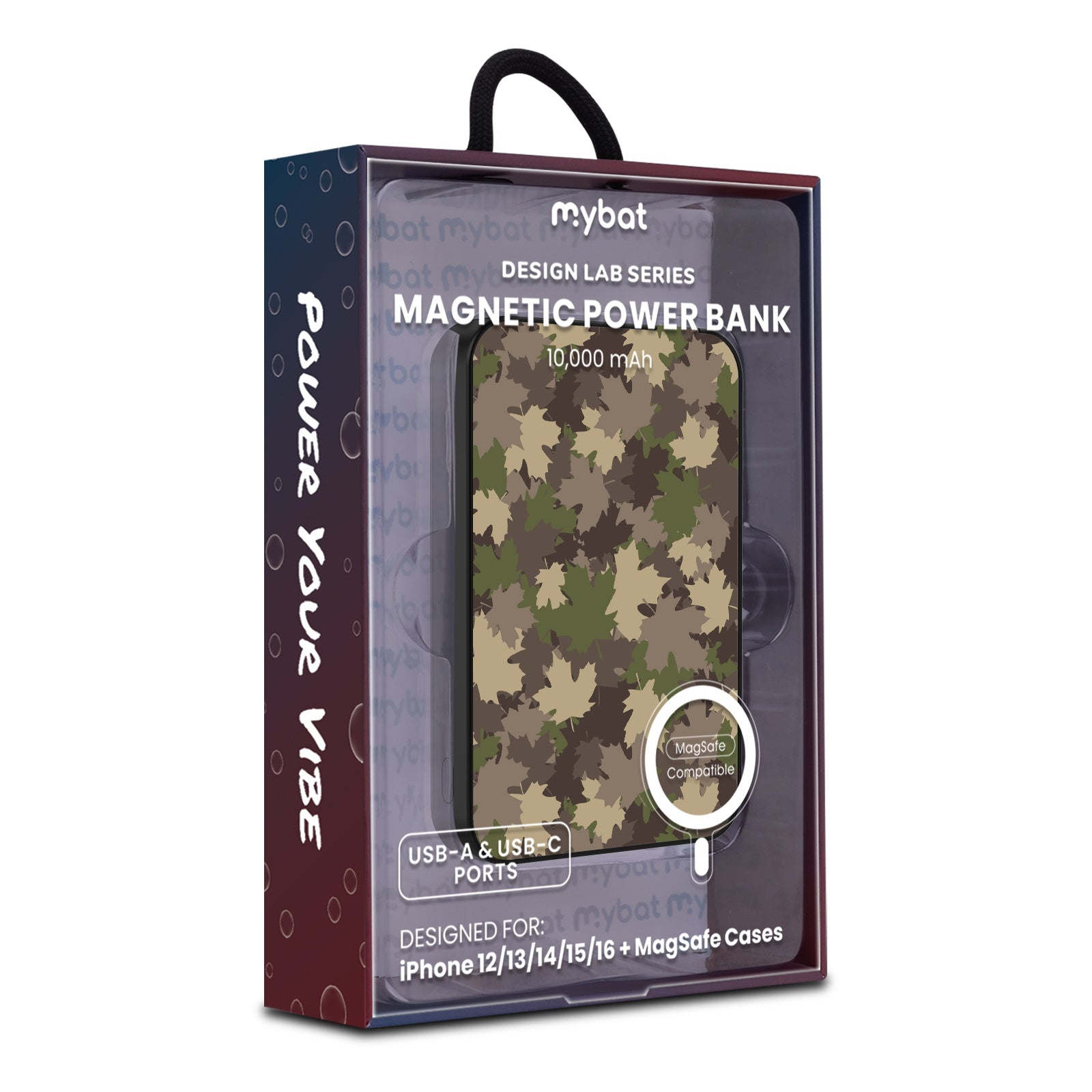 MyBat Design Lab 10000mAh Magnetic Wireless Power Bank - Black - Leaf Camo - MPBBAT141-BK-445-9.jpg
