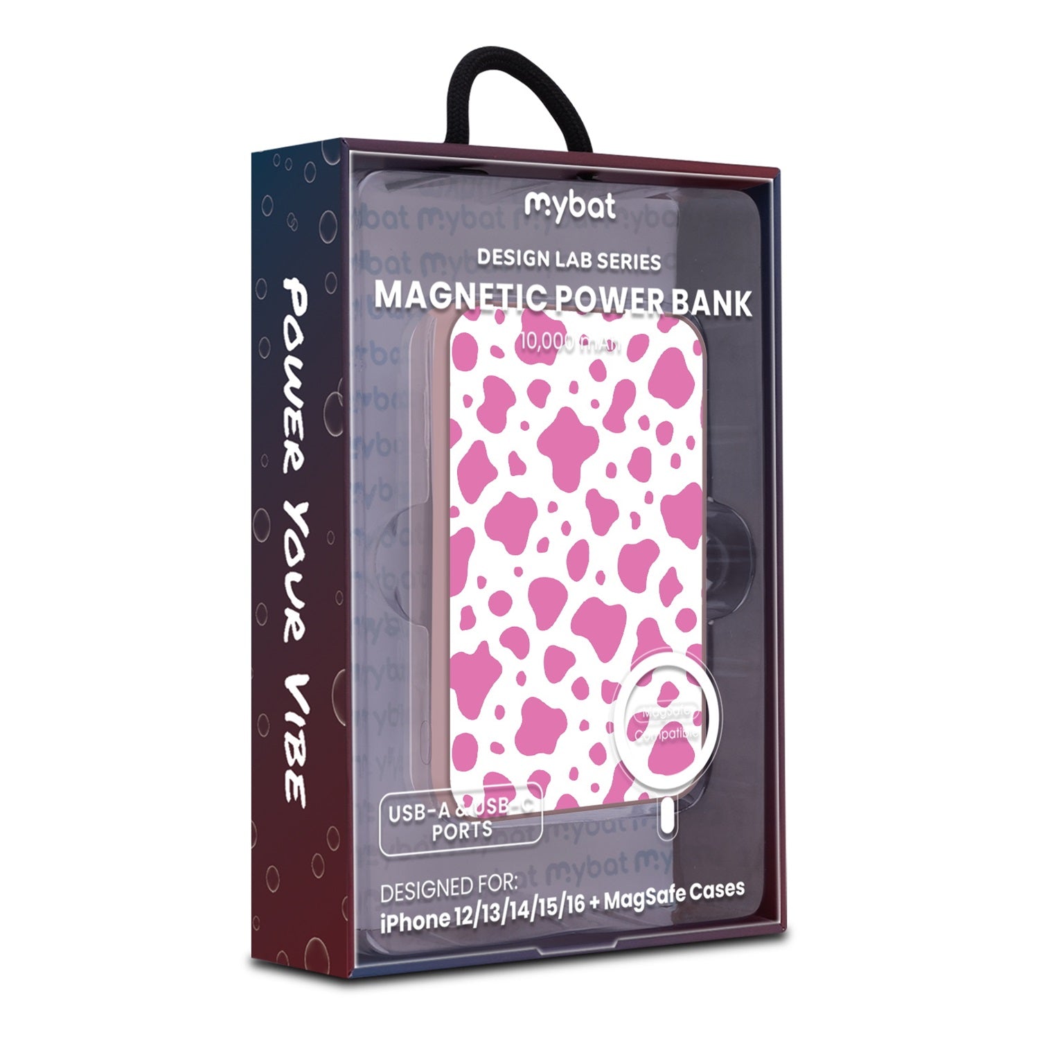 MyBat Design Lab 10000mAh Magnetic Wireless Power Bank - Pink - Pink Cow Print - MPBBAT143-PK-015-9.jpg