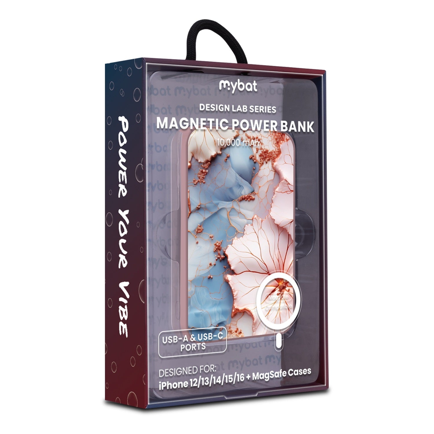 MyBat Design Lab 10000mAh Magnetic Wireless Power Bank - Pink - Petal Veins - MPBBAT143-PK-214-9.jpg