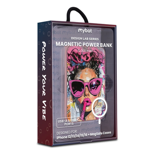 MyBat Design Lab 10000mAh Magnetic Wireless Power Bank - Pink - Graffiti Girl - MPBBAT143-PK-383-9.jpg