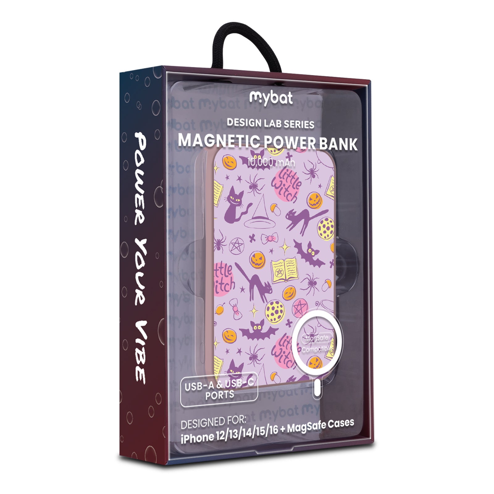 MyBat Design Lab 10000mAh Magnetic Wireless Power Bank - Pink - Little Witch - MPBBAT143-PK-413-9.jpg