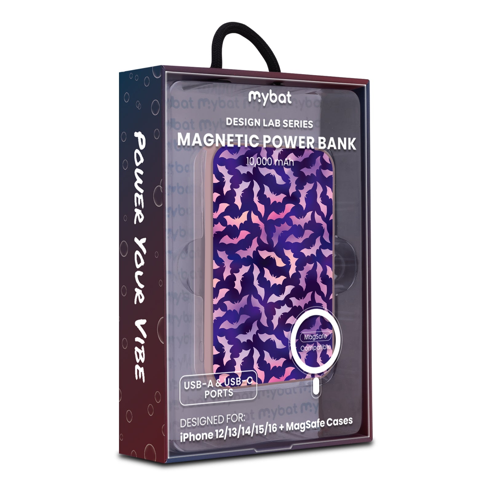MyBat Design Lab 10000mAh Magnetic Wireless Power Bank - Pink - Twilight Bats - MPBBAT143-PK-422-9.jpg