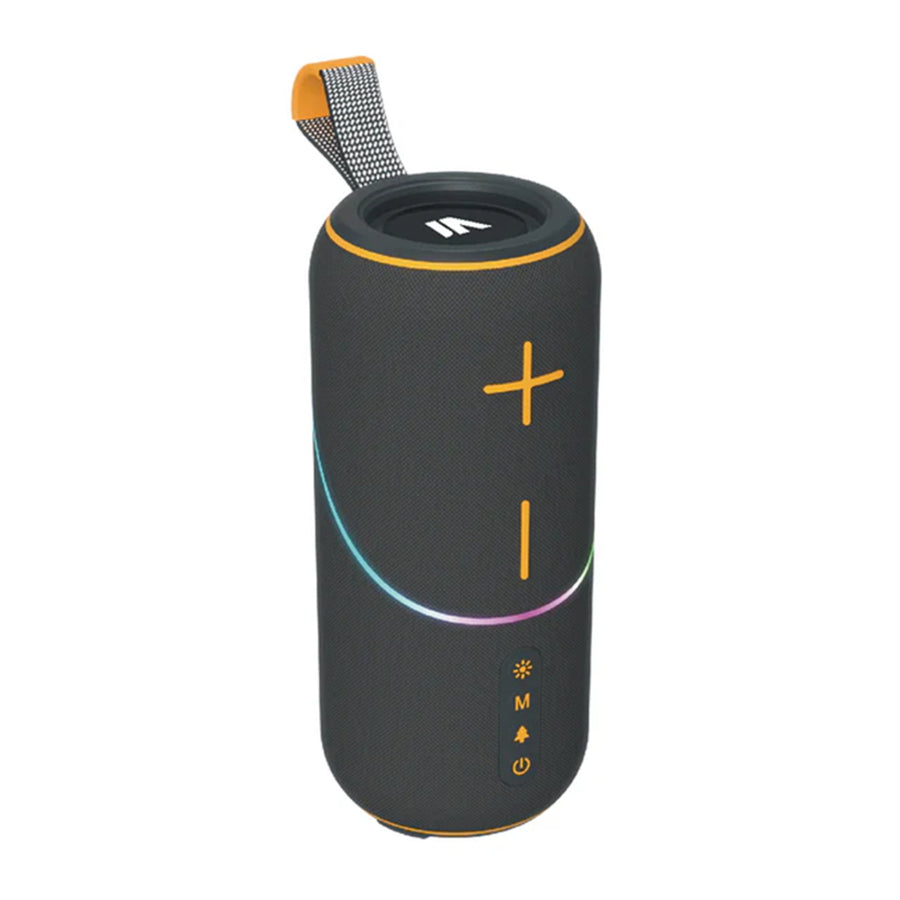 MaxPower Pulse Xtreme Water-Resistant Portable Bluetooth Speaker with LED Lights - Black