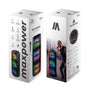 MaxPower 32" Tall  8" X 3 Woofers Karaoke Bluetooth Speakers With Mic & Flashing LED Lights - Black - MPD814-8.jpg
