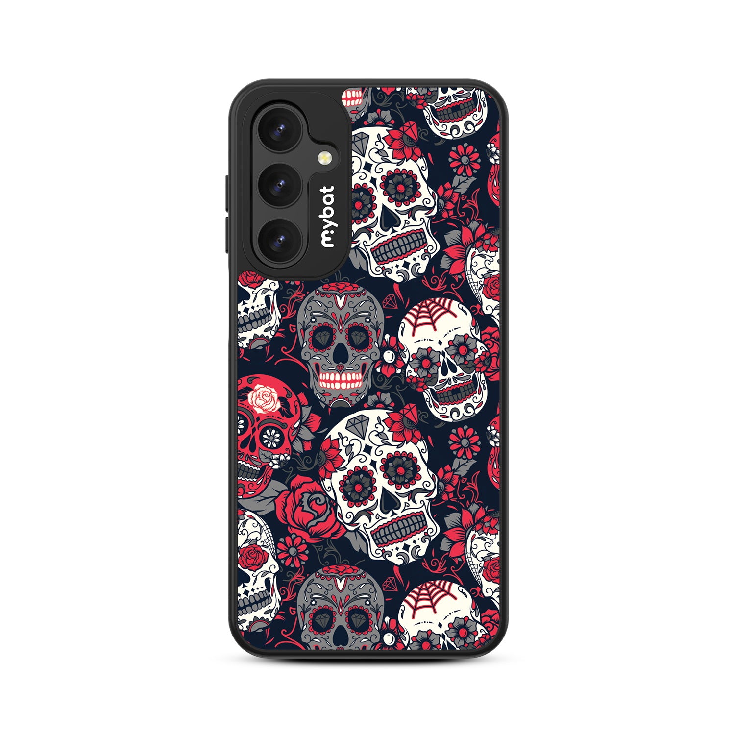 MyBat Design Lab Series Case for Samsung Galaxy A16 5G - Sugar Rose Skulls - MSA165GCSLESMP418-3.jpg