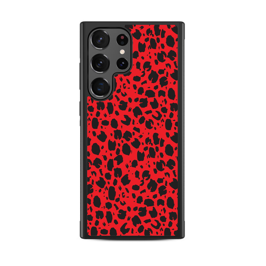 MyBat Design Lab Series Case for Samsung Galaxy S24 Ultra - Red Leopard Print - MSS24UCSLESM008-3.jpg