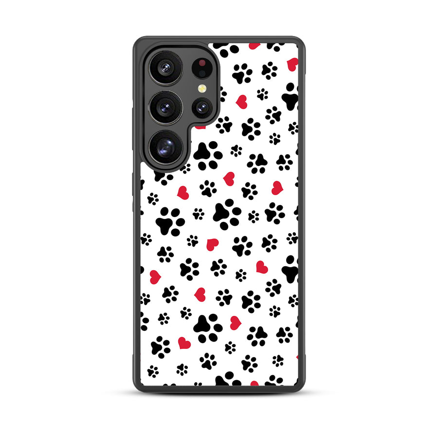 MyBat Design Lab Series Case for Samsung Galaxy S25 Ultra - Paw Prints and Hearts - MSS25UCSLESM001-3.jpg