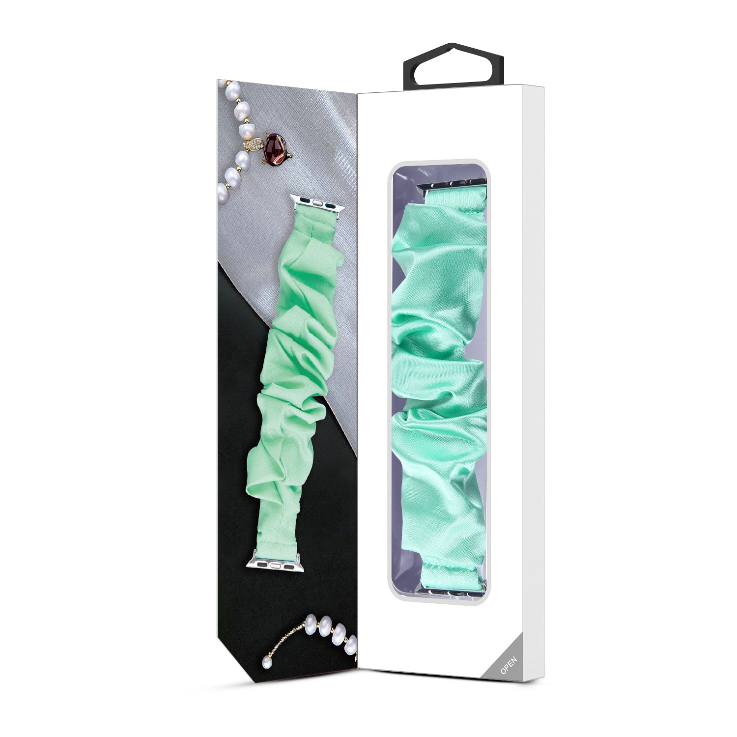MyBat Pro Scrunchie Watchband for Apple Watch 38mm / 40mm - Green - RAPWH40BAN243-8.jpg