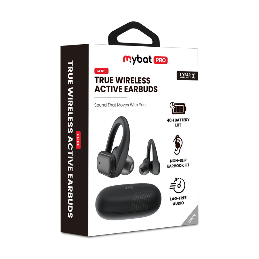 MyBat Pro Glide True Wireless Earhooks Earbuds with Charging Case - Black - RFHSBTST161-8.jpg
