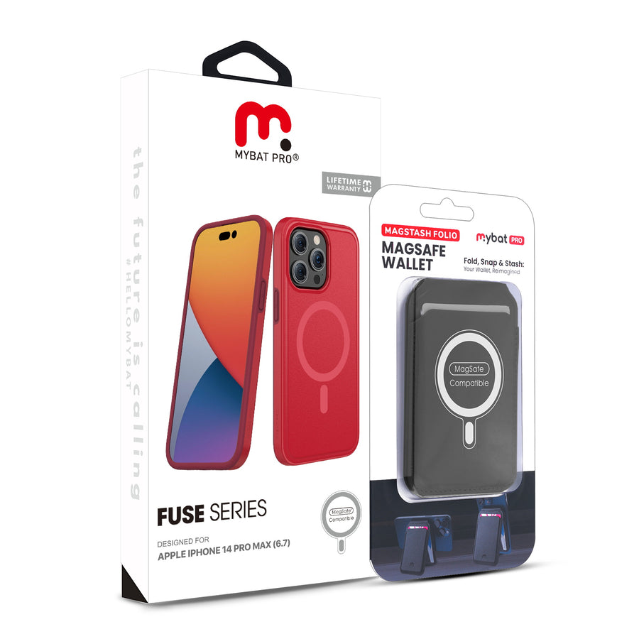MyBat Pro Fuse Series Case Bundle + MagStash Wallet Folio for Apple iPhone 14 Pro Max - Red  / Black - RIP14PMCSD5MS105-CH411-9.jpg