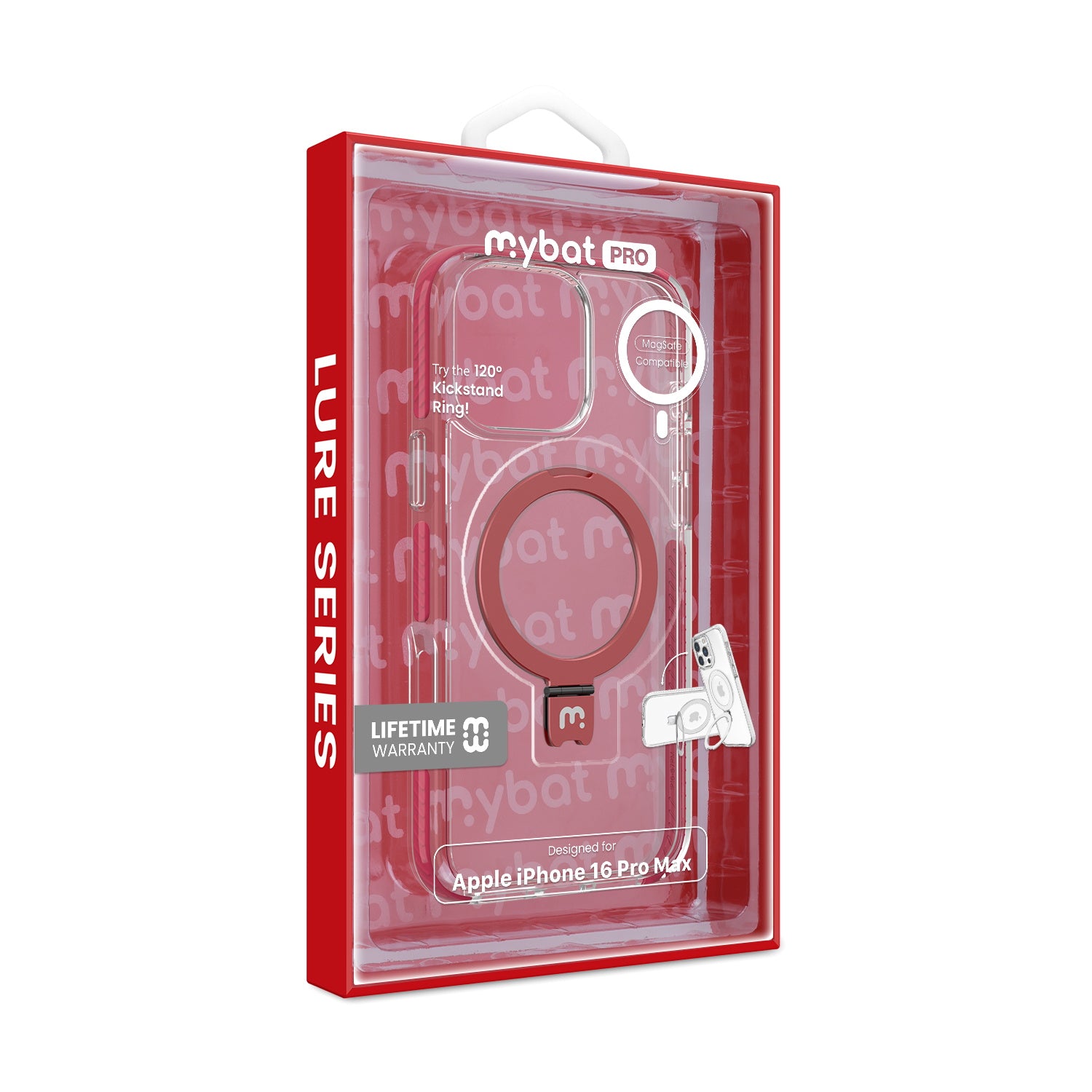 MyBat Pro Lure Series Case w/ MagSafe Kickstand Ring for Apple iPhone 16 Pro Max - Red - RIP16PMCSRVLM504-9.jpg
