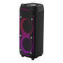 MaxPower Thunder 10" Dual-Woofer Karaoke Speaker with LED Lights + Wireless Mic - Black