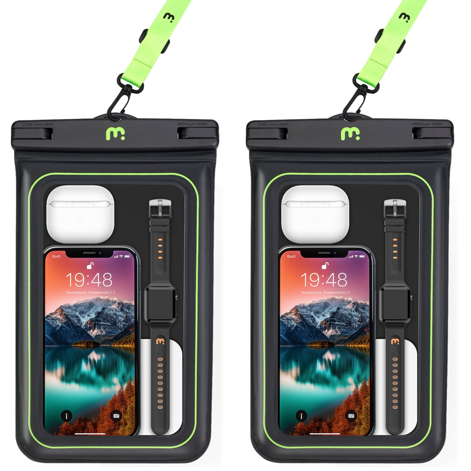 MyBat Pro Universal Floating Waterproof Phone Pouch (XL Size)(2pcs) - Black
